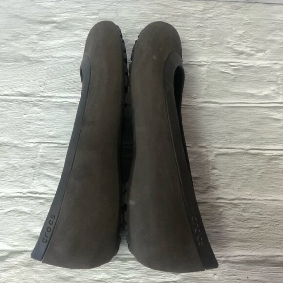 Crocs Mammoth Flats Womens Brown Ballet Fur Lined Shoes Size 8 - Picture 5 of 11